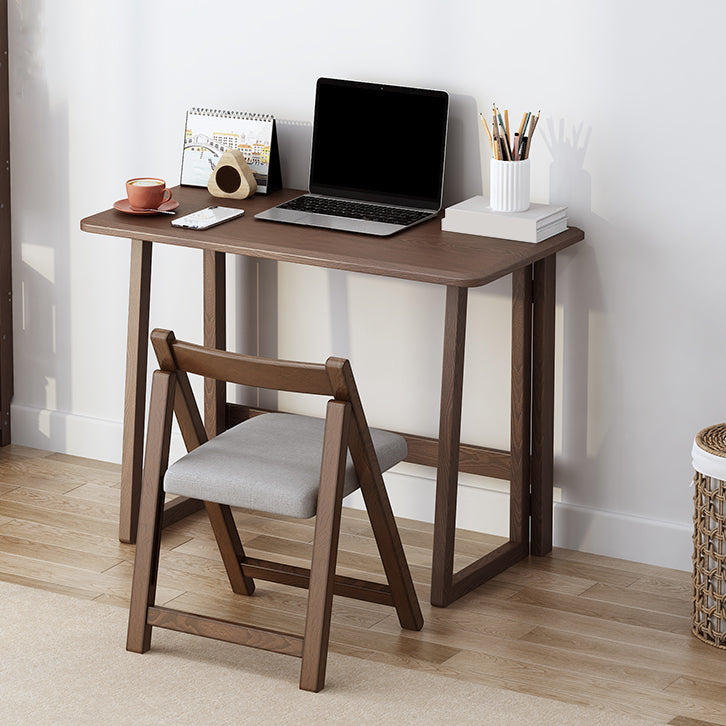 Study Desk Solid Wood Home Foldable Desk and Chair Writing Desk