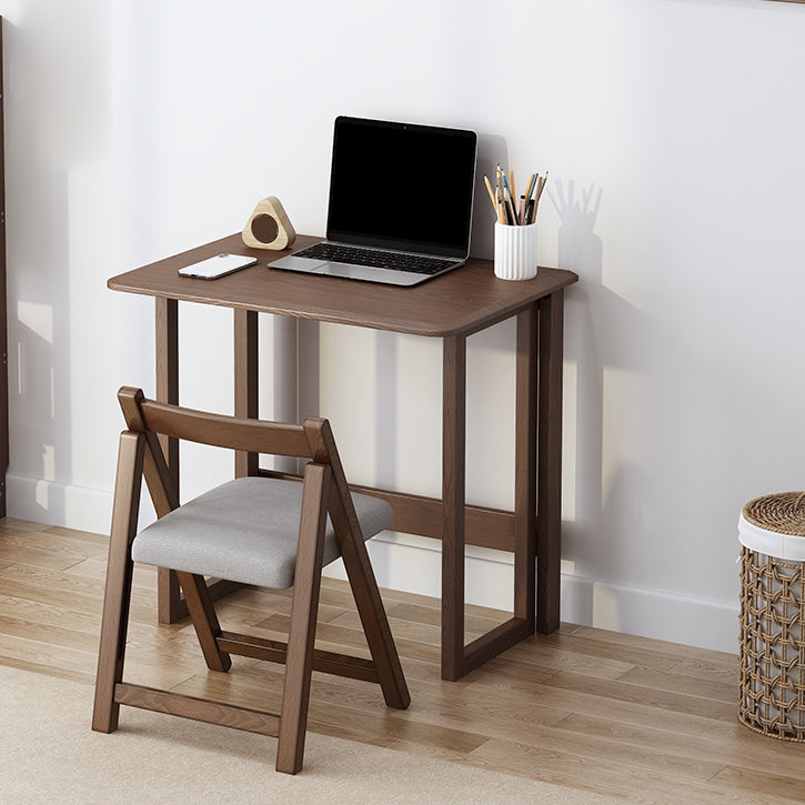 Study Desk Solid Wood Home Foldable Desk and Chair Writing Desk