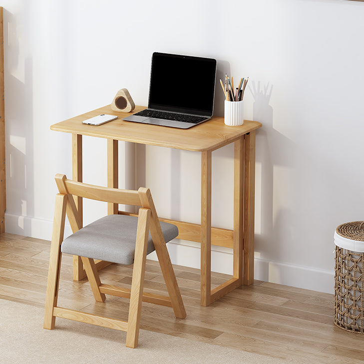 Study Desk Solid Wood Home Foldable Desk and Chair Writing Desk