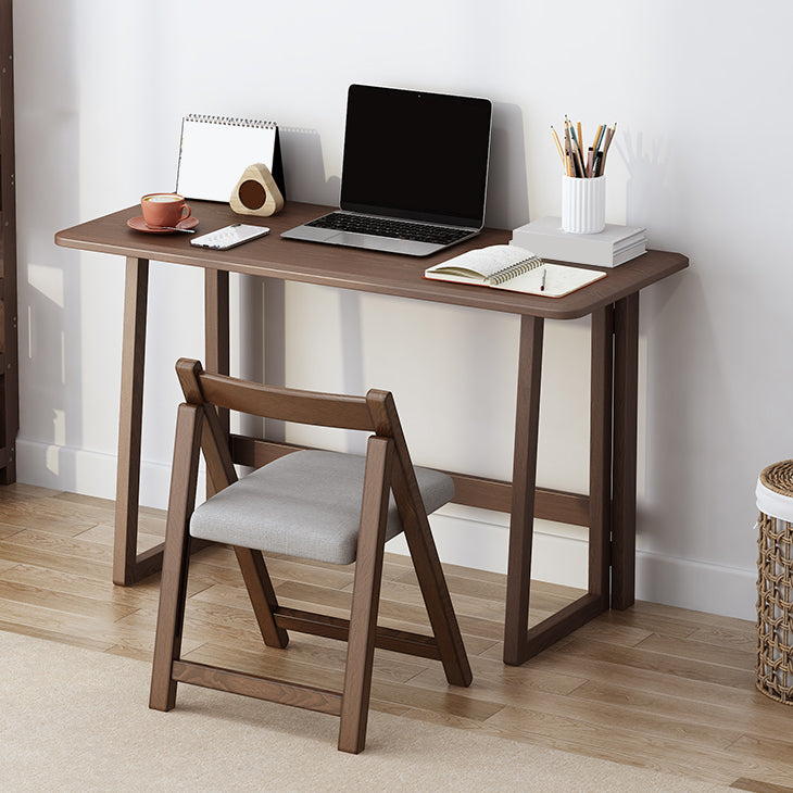 Study Desk Solid Wood Home Foldable Desk and Chair Writing Desk