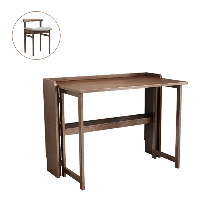 Study Desk Solid Wood Home Foldable Desk and Chair Writing Desk