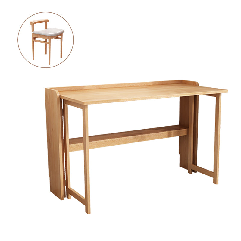 Study Desk Solid Wood Home Foldable Desk and Chair Writing Desk