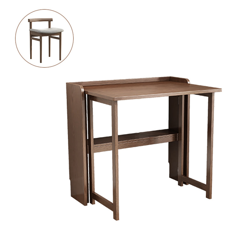 Study Desk Solid Wood Home Foldable Desk and Chair Writing Desk