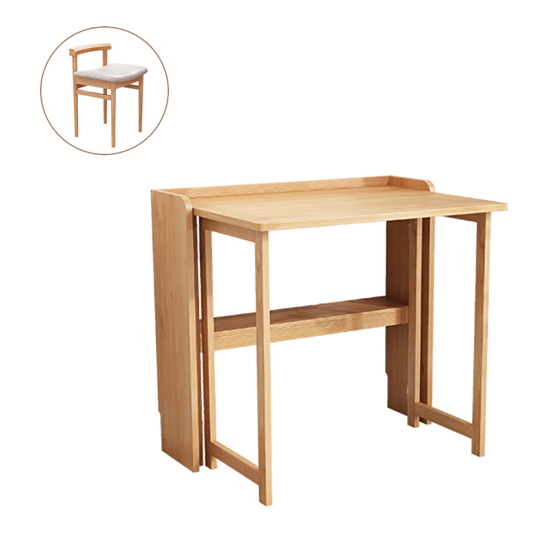 Study Desk Solid Wood Home Foldable Desk and Chair Writing Desk