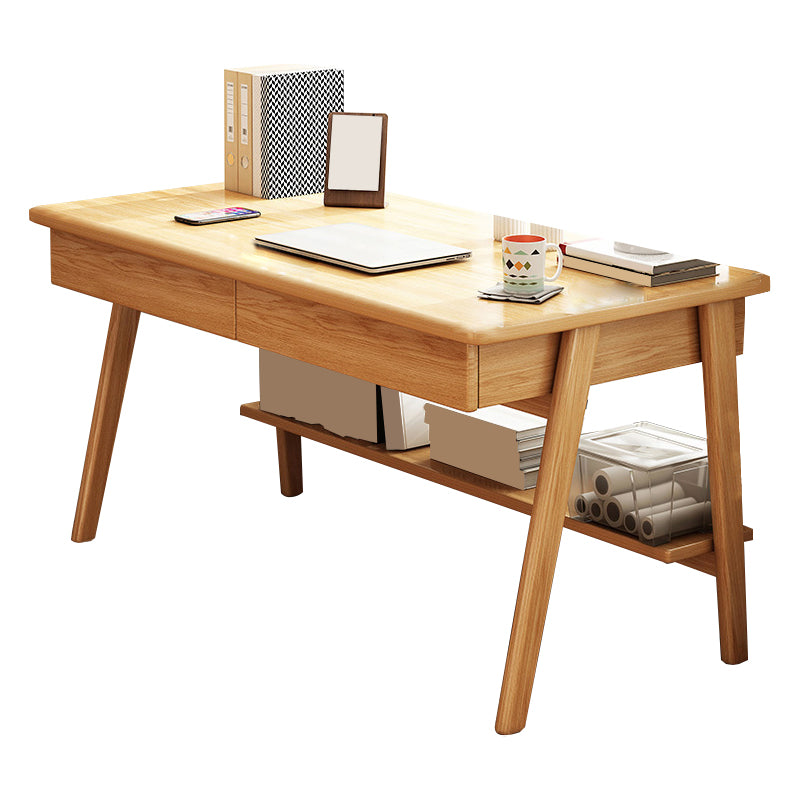 Study Desk with Storage Drawer Wooden Multifunctional Lifting Home with Storage Shelves