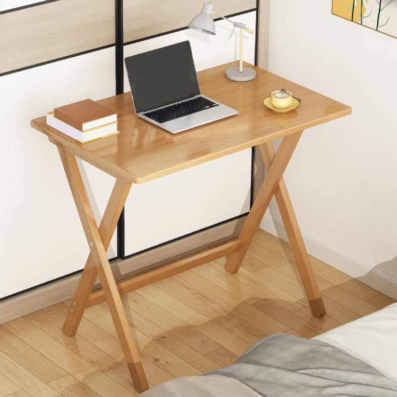 Study Desk Wooden Home Desk and Chair Foldable Light Wood Writing Desk