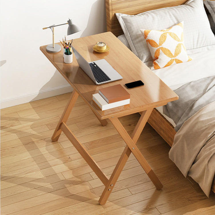 Study Desk Wooden Home Desk and Chair Foldable Light Wood Writing Desk