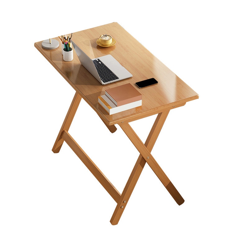 Study Desk Wooden Home Desk and Chair Foldable Light Wood Writing Desk