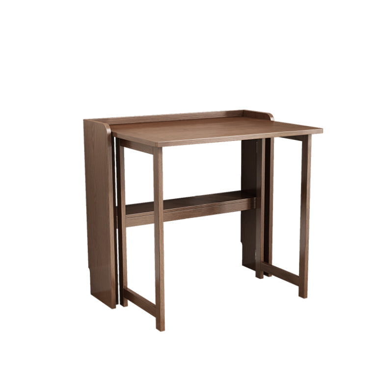 Writing Desk Solid Wood Desk and Chair Home Foldable with Storage Shelves