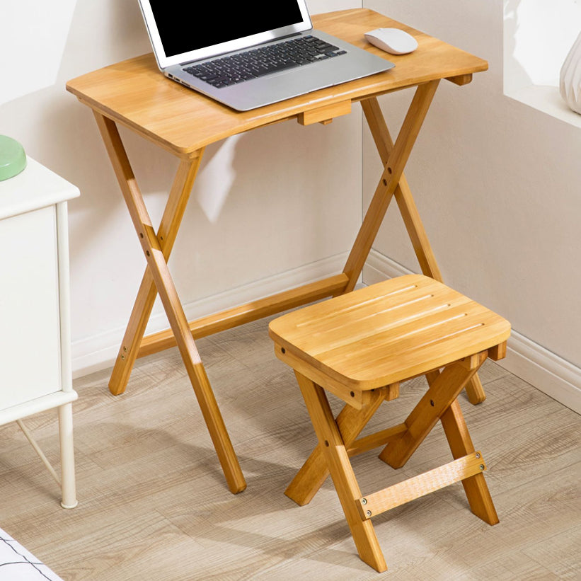 Study Desk Bamboo Light Wood Desk and Chair Home Foldable Multifunctional Lifting