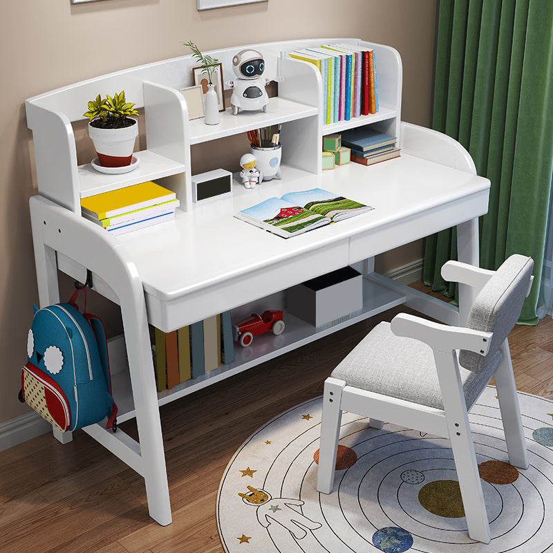 Study Desk Solid Wood Multifunctional Lifting Home with Storage Drawer Writing Desk