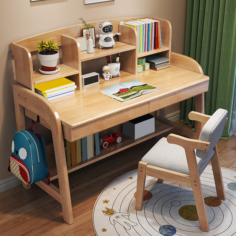 Study Desk Solid Wood Multifunctional Lifting Home with Storage Drawer Writing Desk