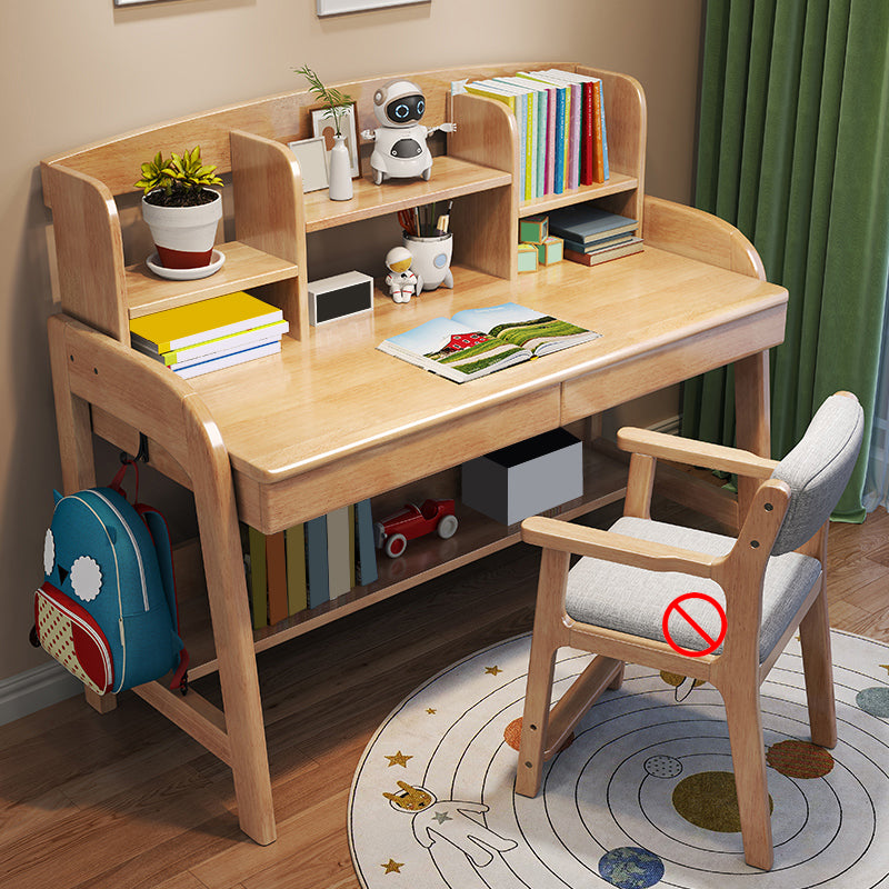 Study Desk Solid Wood Multifunctional Lifting Home with Storage Drawer Writing Desk