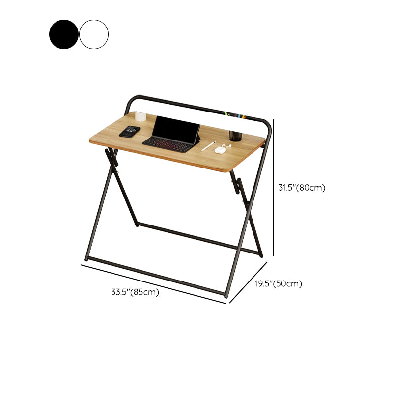 Study Desk Wood with Storage Shelves Light Wood Foldable Home Writing Desk