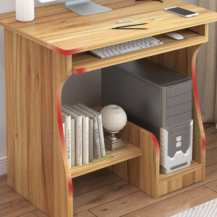 Computer Desk with Storage Shelves Wood Multiple Colors Home Student Table