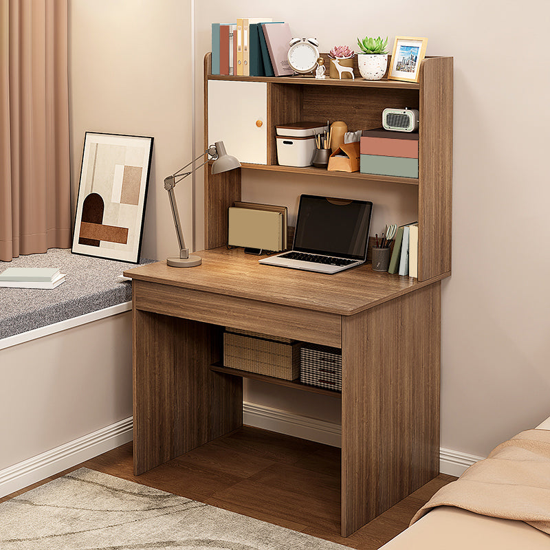 Study Desk Wood with Storage Shelves Desk with Drawer Home Computer Desk