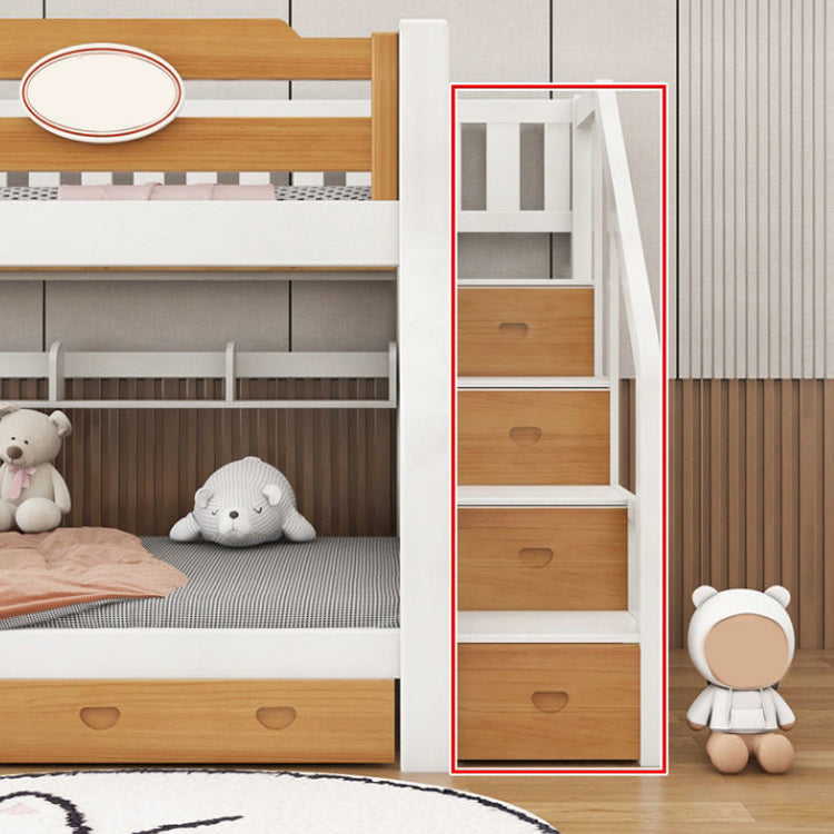 Solid Wood Standard Bed Natural Pine Kids Bed with Headboard