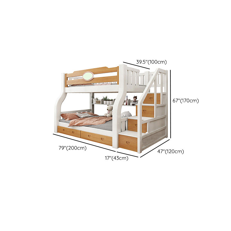 Solid Wood Standard Bed Natural Pine Kids Bed with Headboard