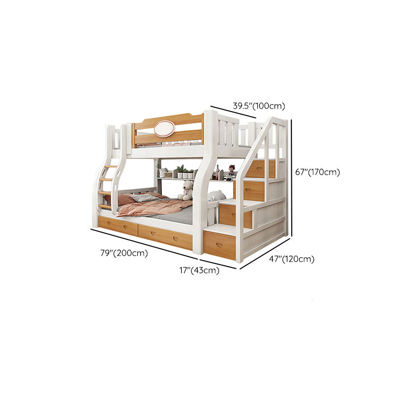 Solid Wood Standard Bed Natural Pine Kids Bed with Headboard