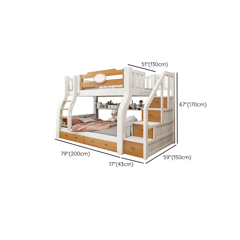 Solid Wood Standard Bed Natural Pine Kids Bed with Headboard