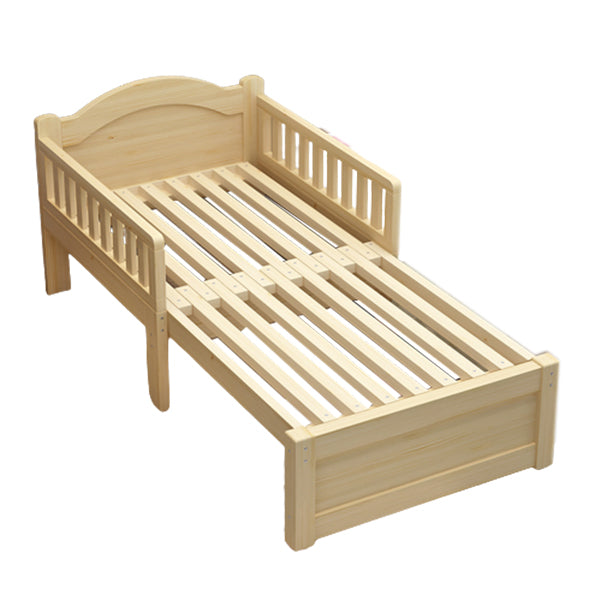 Contemporary Daybed Solid Wood Natural No Theme with Guardrail Headboard