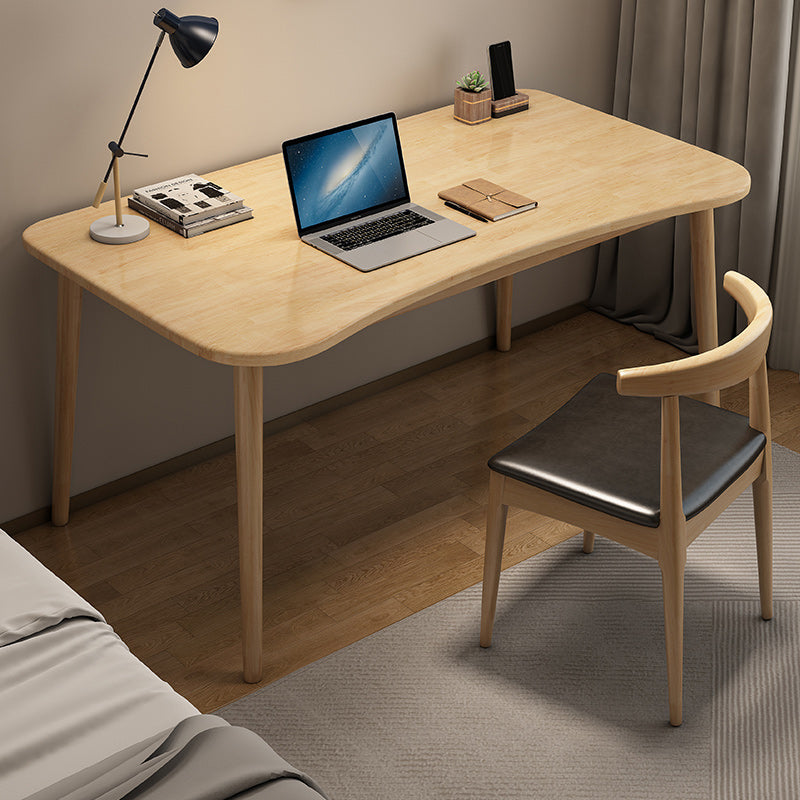 Contemporary Solid Wood Writing Desk with Chair Student Desk