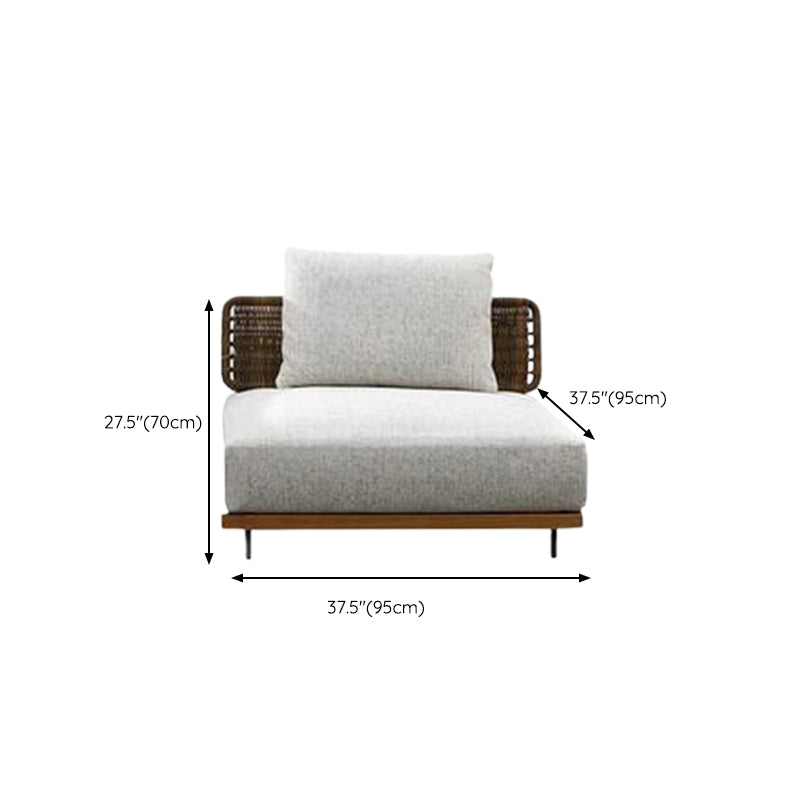 Modern Cushion Outdoor Sofa UV and Water Resistant Patio Sofa