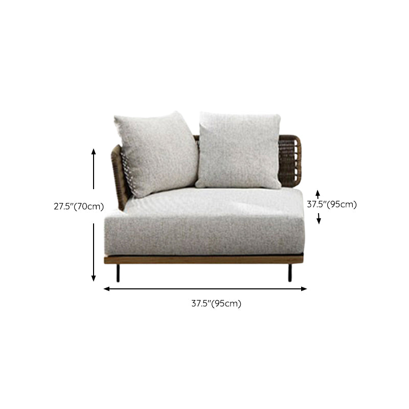 Modern Cushion Outdoor Sofa UV and Water Resistant Patio Sofa