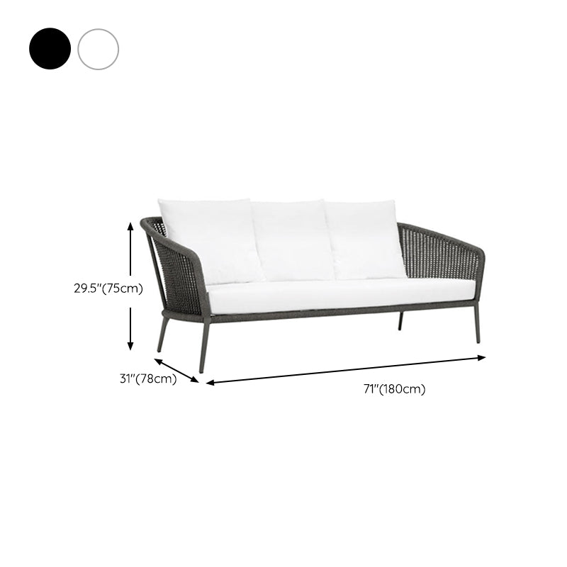 Aluminum Frame Outdoor Sofa with Cushion UV and Water Resistant Patio Sofa