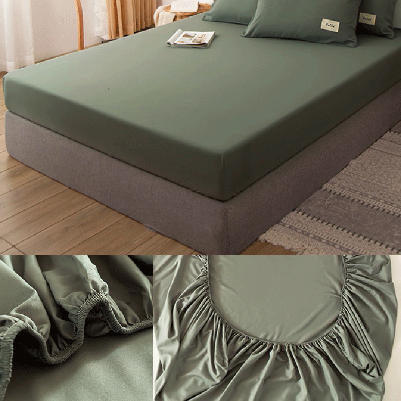 Twill Soft Fitted Sheet Breathable Whole Colored Non-Pilling Fade Resistant Polyester