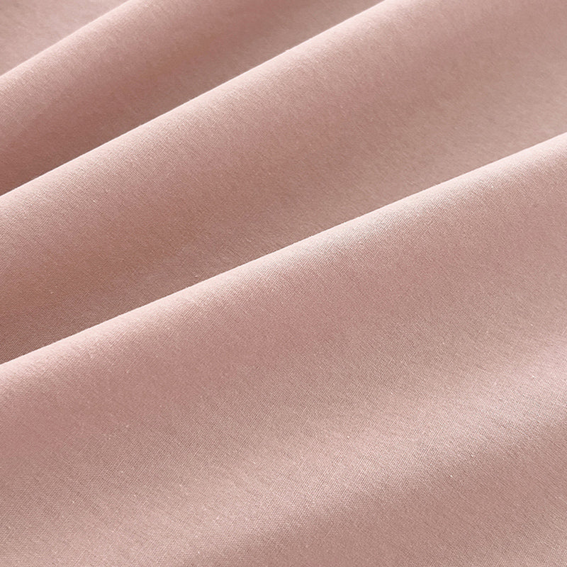 Pure Color Cotton Bed Sheet Breathable Twill Soft Fade Resistant