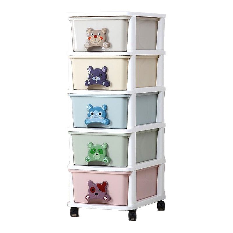 Scandinavian Vertical Plastic Nursery Dresser with Drawers for Bedroom