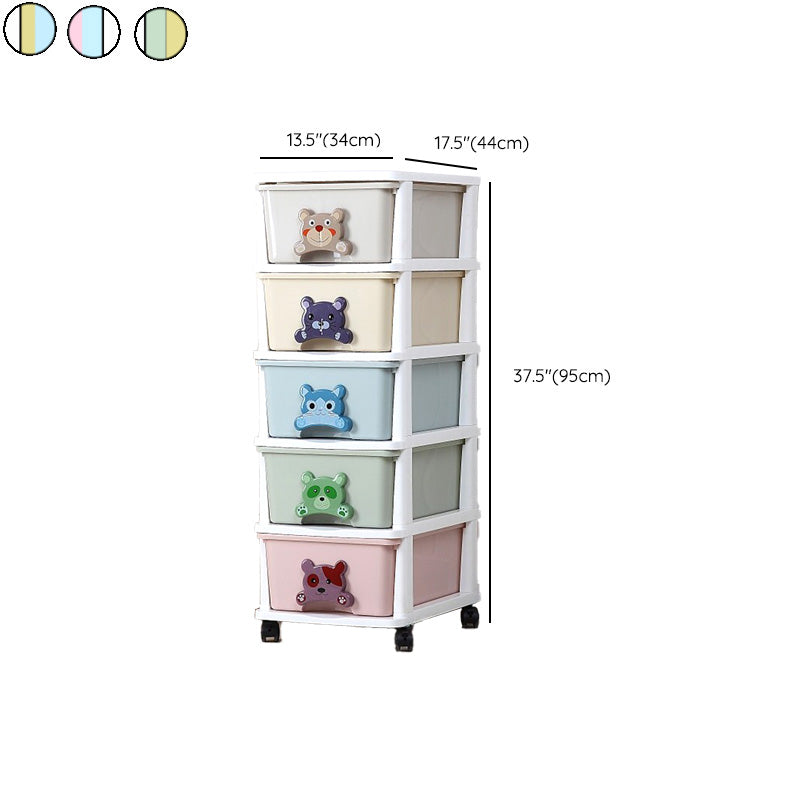 Scandinavian Vertical Plastic Nursery Dresser with Drawers for Bedroom