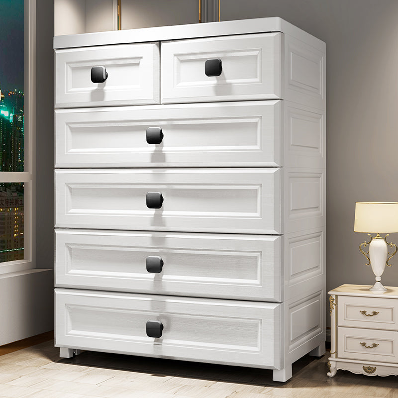 Ultra Modern Vertical Plastic Nursery Dresser with Drawers for Bedroom