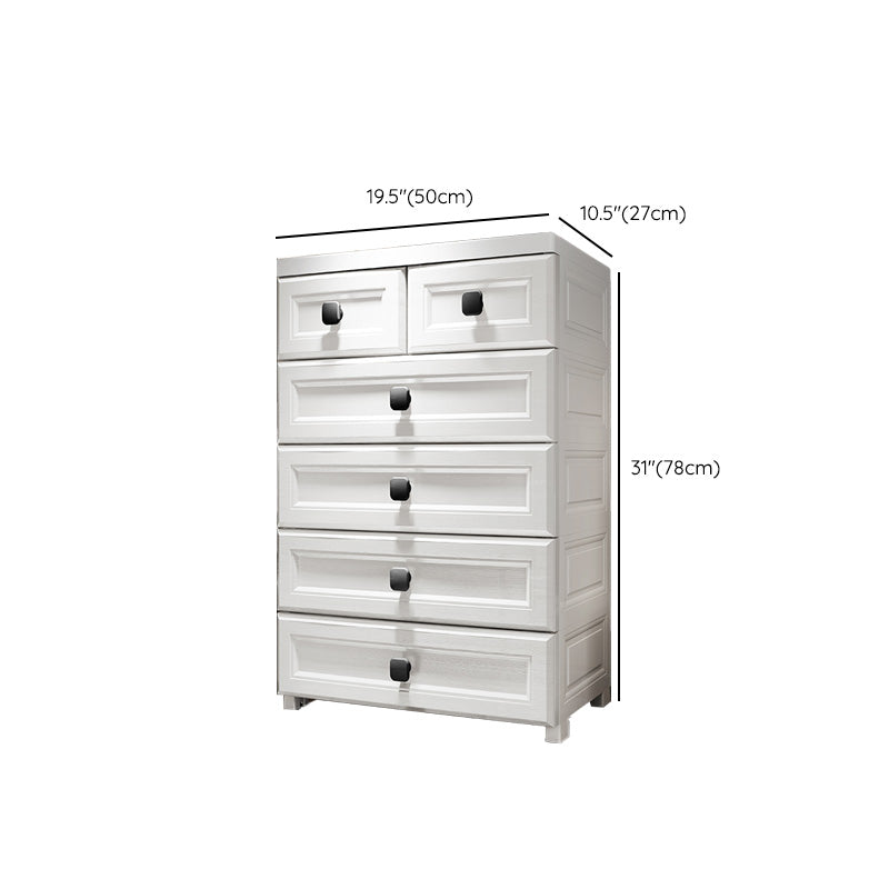 Ultra Modern Vertical Plastic Nursery Dresser with Drawers for Bedroom