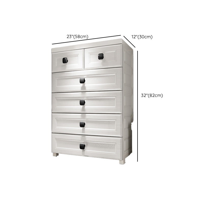 Ultra Modern Vertical Plastic Nursery Dresser with Drawers for Bedroom