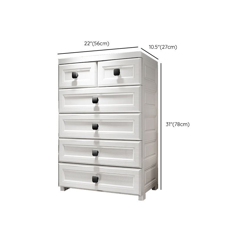 Ultra Modern Vertical Plastic Nursery Dresser with Drawers for Bedroom