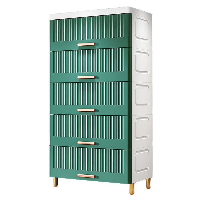 Ultra Modern Vertical Plastic Kids Dressers with Drawers for Bedroom