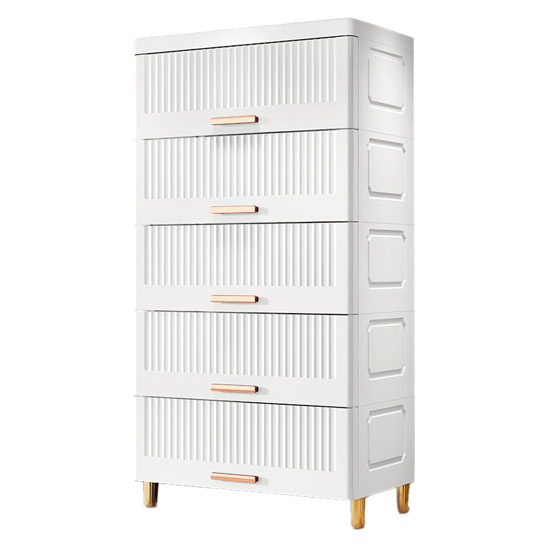 Ultra Modern Vertical Plastic Kids Dressers with Drawers for Bedroom