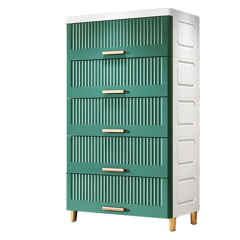 Ultra Modern Vertical Plastic Kids Dressers with Drawers for Bedroom