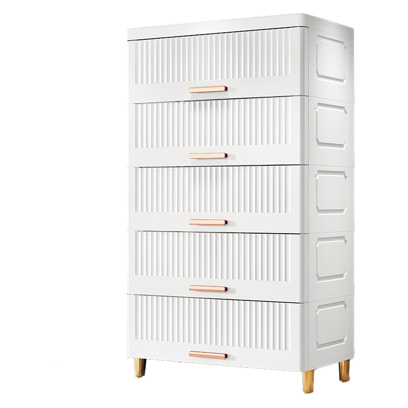 Ultra Modern Vertical Plastic Kids Dressers with Drawers for Bedroom