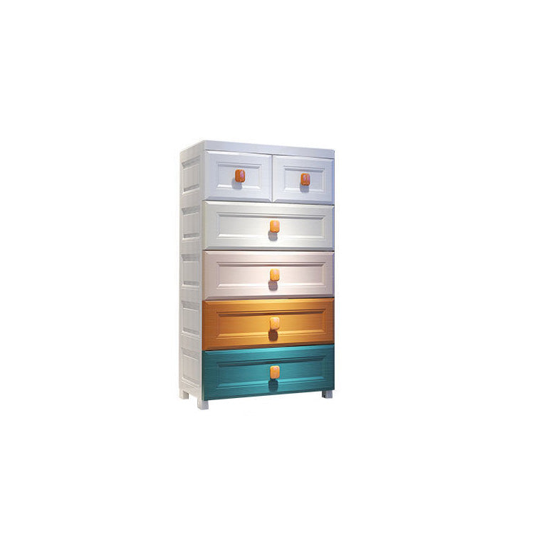 Modernism Vertical Plastic Nursery Dresser with 5/6 Drawers for Bedroom