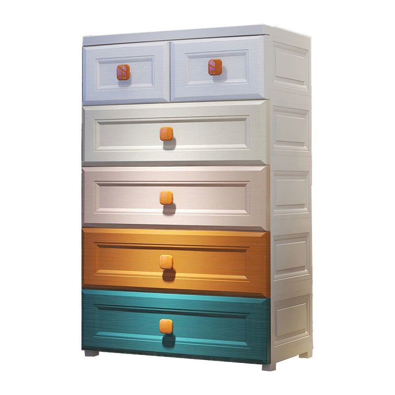 Modernism Vertical Plastic Nursery Dresser with 5/6 Drawers for Bedroom