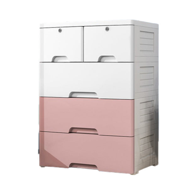 Modern Dresser Plastic Kids Nightstand with Drawers for Kids