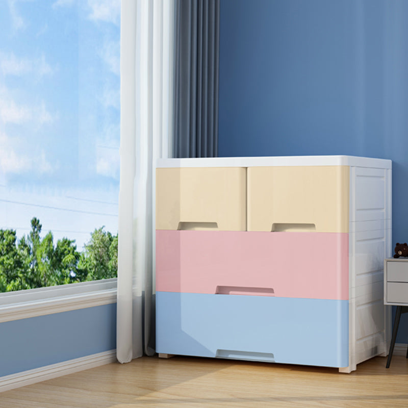 Modern Dresser Plastic Kids Nightstand with Drawers for Kids