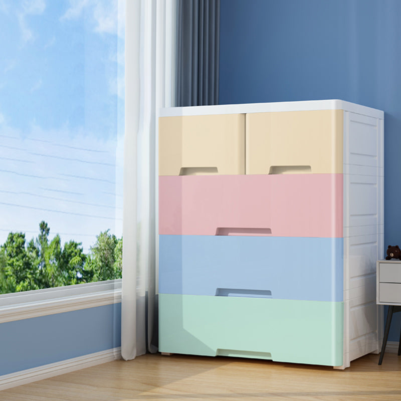 Modern Dresser Plastic Kids Nightstand with Drawers for Kids