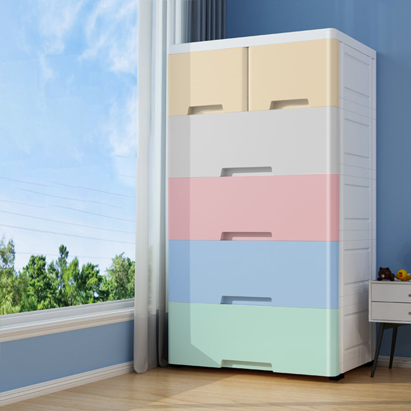 Modern Dresser Plastic Kids Nightstand with Drawers for Kids