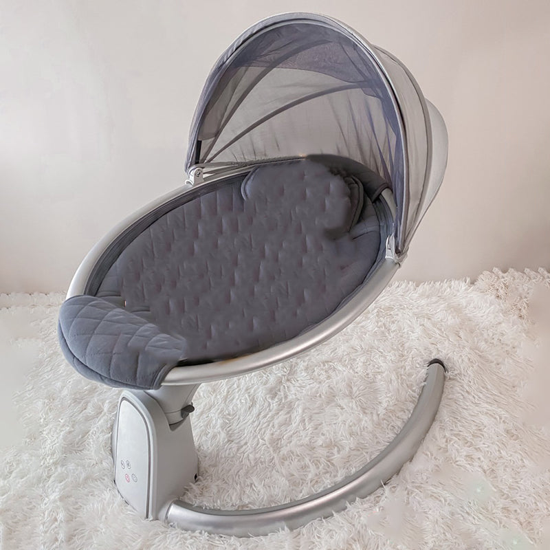 Modern Rocking Electric Metal Crib Cradle with Touching Screen