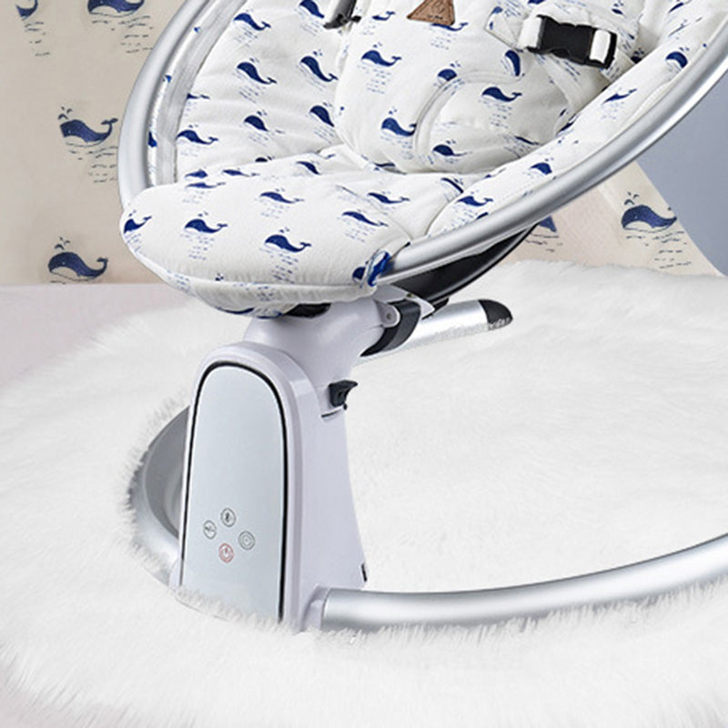 Modern Rocking Electric Metal Crib Cradle with Touching Screen