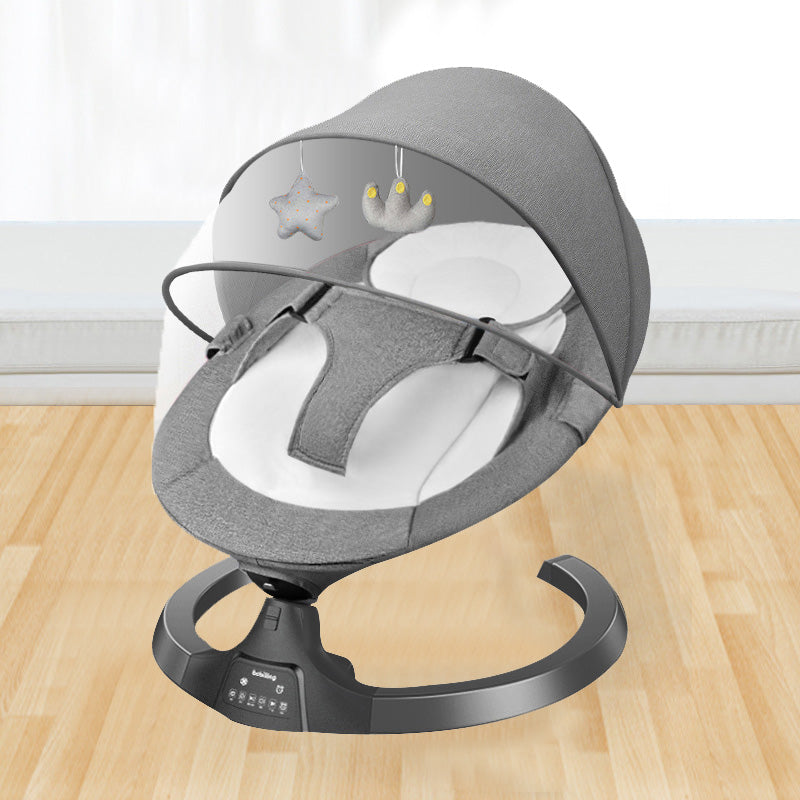 Modern Metal Rocking Electric Bassinet with Bedding Remote Control